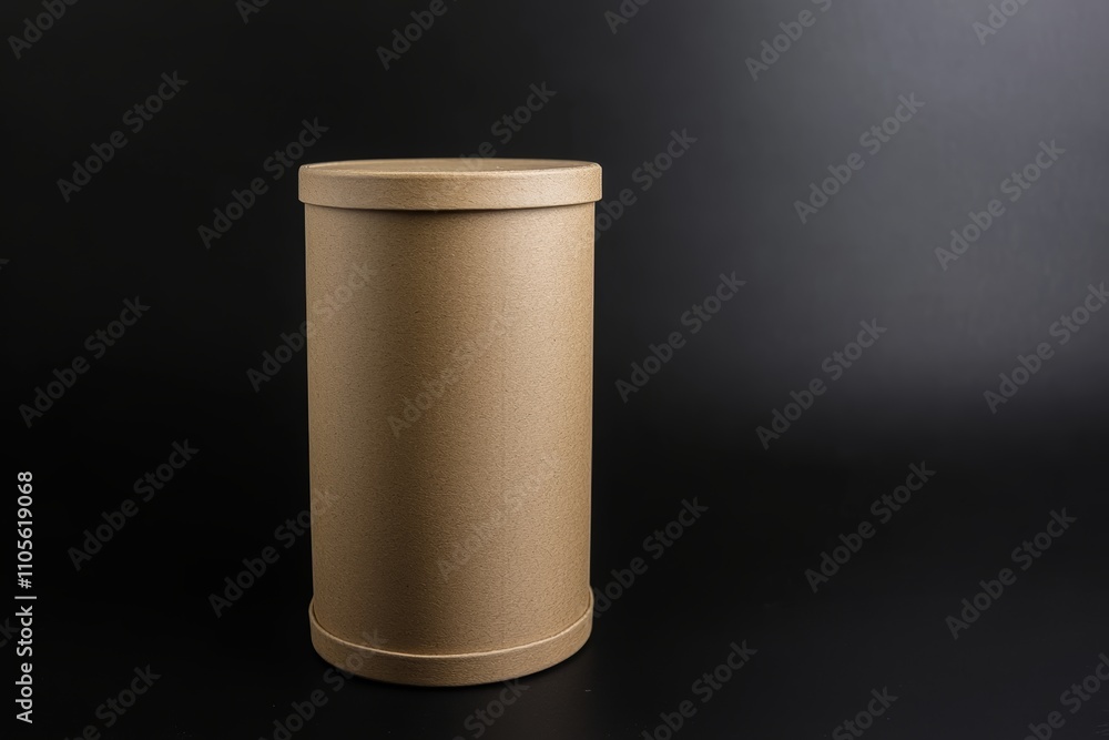 Cylindrical eco-friendly material box isolated Cylindrical eco-friendly material box isolated