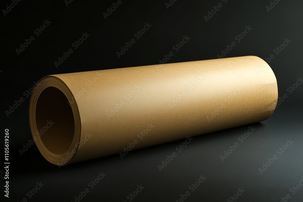Cylindrical roll box isolated on a black background Cylindrical roll box isolated on a black background