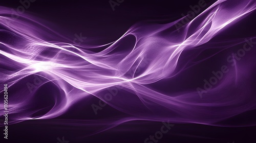 Abstract purple energy waves flowing gracefully agai AI generated illustration photo