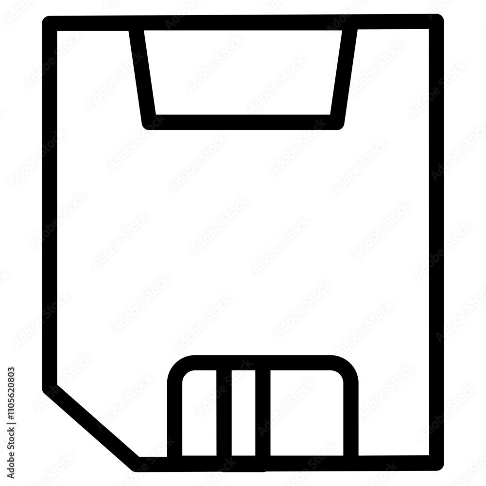 Components Floppy Pc Line Icon Components Floppy Pc Line Icon