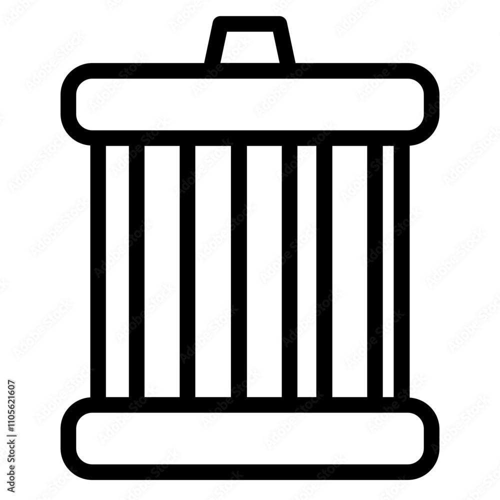 Parts Radiator Service Line Icon Parts Radiator Service Line Icon