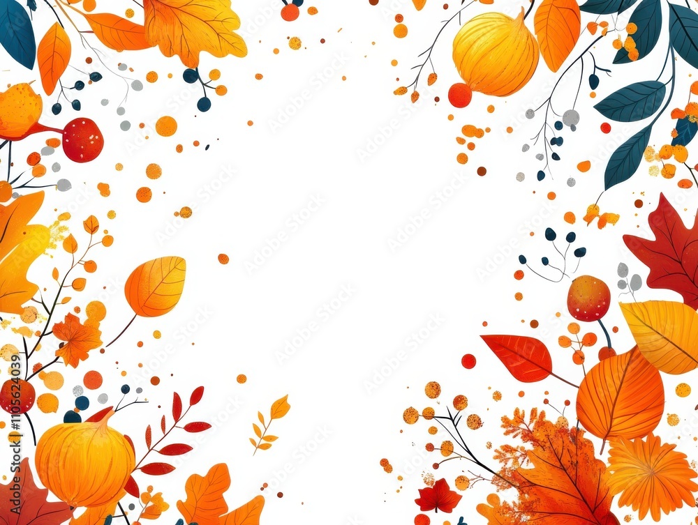 Autumn wreath with text for Thanksgiving Day celebration Autumn wreath with text for Thanksgiving Day celebration