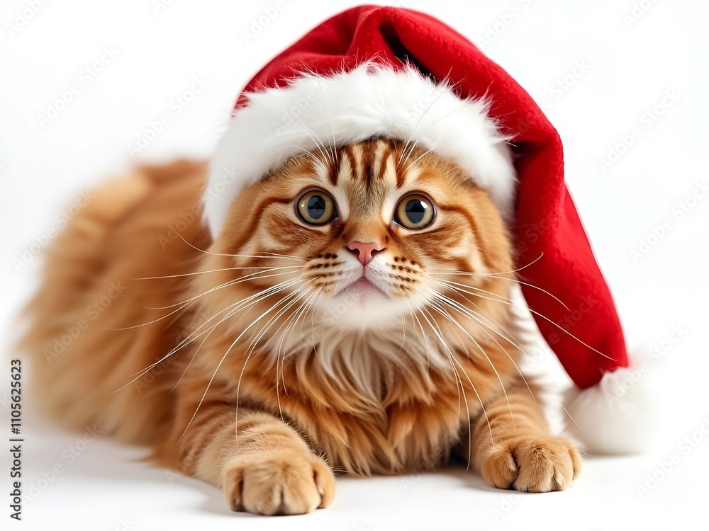 cat with santa hat cat with santa hat