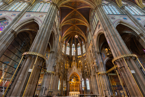 Votive Church, (Votivkirche), Interior view, Vienna, Austria photo