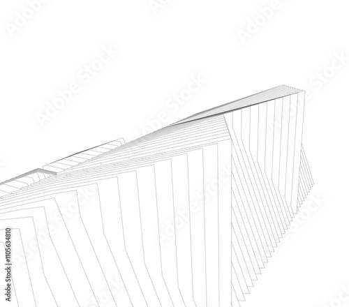 abstract architecture vector 3d illustration