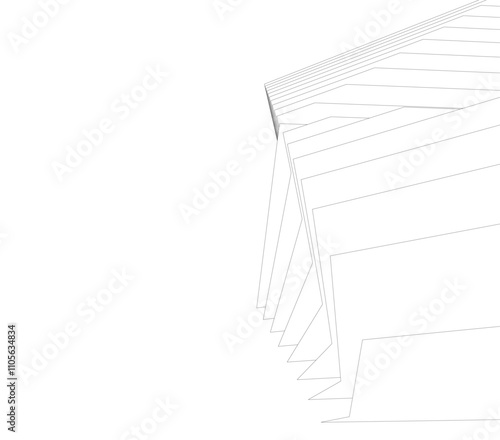 abstract architecture vector 3d illustration