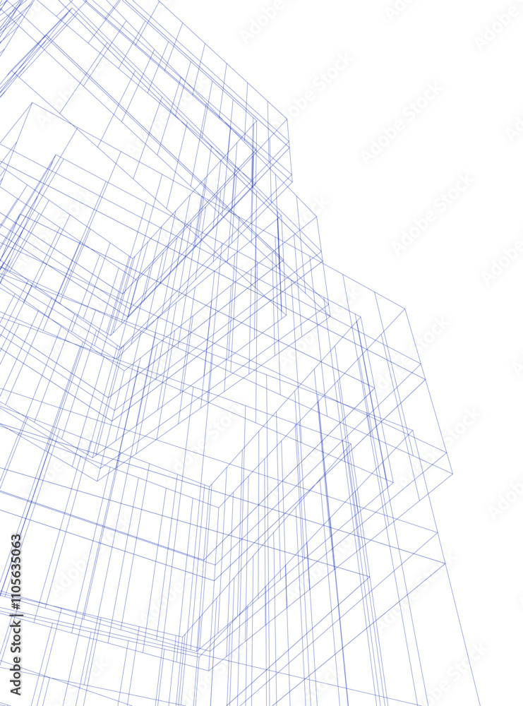 abstract architecture vector 3d illustration abstract architecture vector 3d illustration