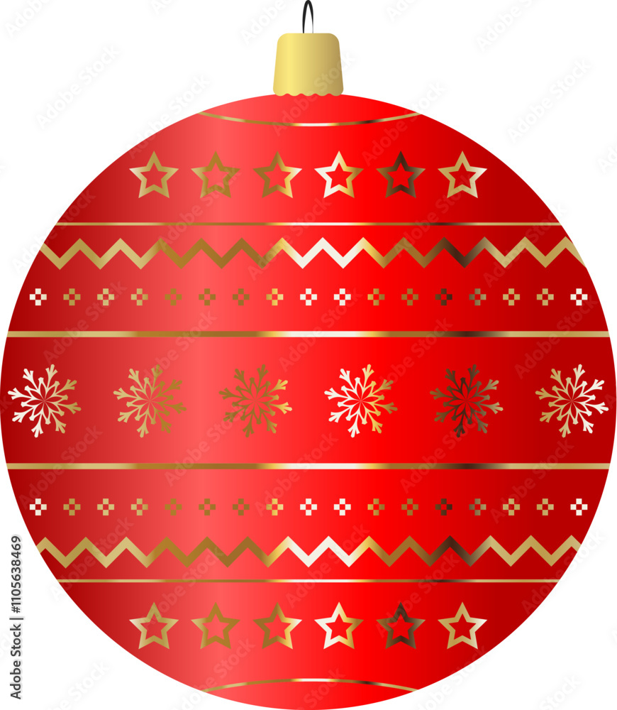 Christmas red tree ball decoration with gold pattern Christmas red tree ball decoration with gold pattern