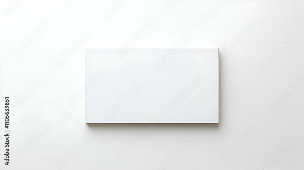 A Blank White Canvas Placed Against a White Wall for Minimalist Design A Blank White Canvas Placed Against a White Wall for Minimalist Design