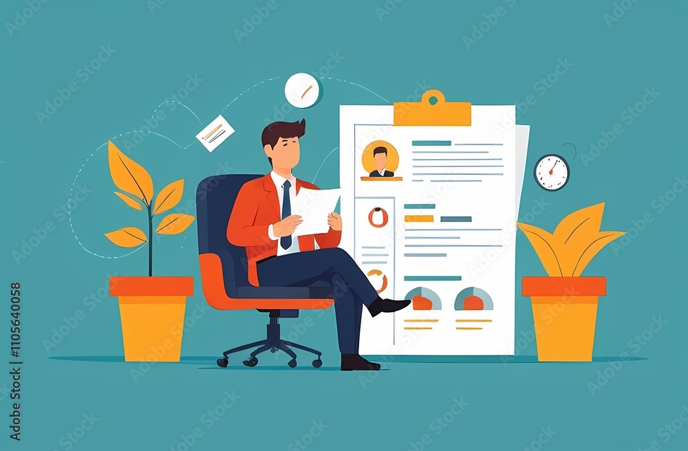 Writing best resume or CV or applying new job, professionally describe work experience for advantages, career and recruitment concept, smart confidence businessman professional finish writing resume. Writing best resume or CV or applying new job, professionally describe work experience for advantages, career and recruitment concept, smart confidence businessman professional finish writing resume.