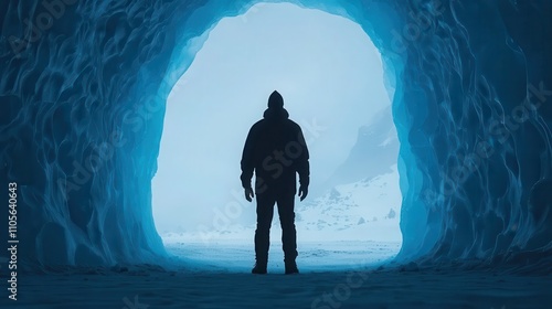 An explorer's journey through the majestic ice caves of v awe-inspiring natural wonder glacial environment captured in stunning detail