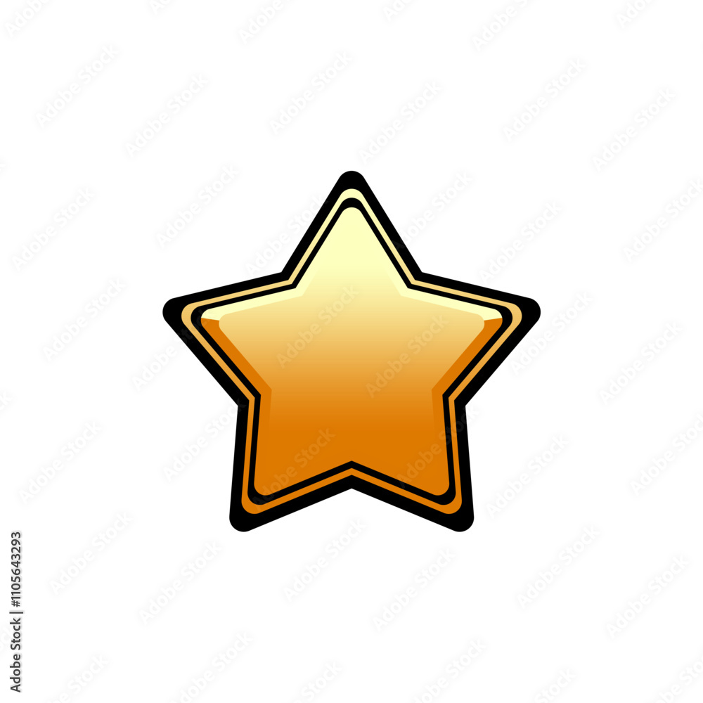 A Shining Golden Star with a Black Outline and Gradient Effect, Symbolizing Excellence and Achievement in Various Contexts A Shining Golden Star with a Black Outline and Gradient Effect, Symbolizing Excellence and Achievement in Various Contexts