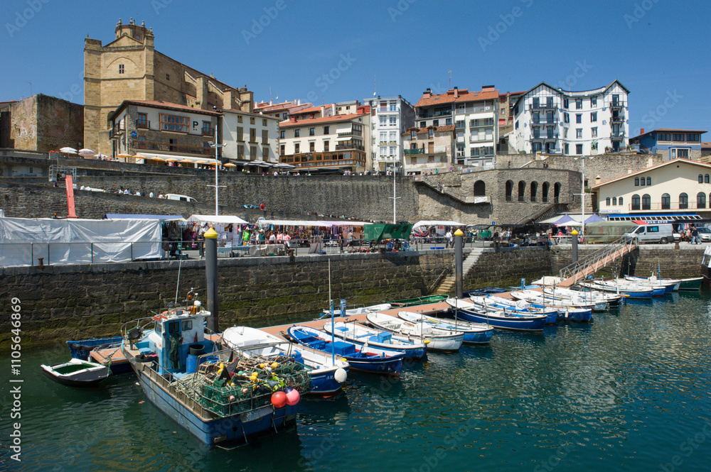 Harbor of Getaria, province of Gipuzkoa, Basque Country, Spain Harbor of Getaria, province of Gipuzkoa, Basque Country, Spain