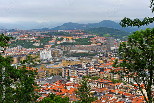 View from the Monte Urgull, San Sebastian, Bay of Biscay, province of Gipuzkoa, Basque Country, Spain photo