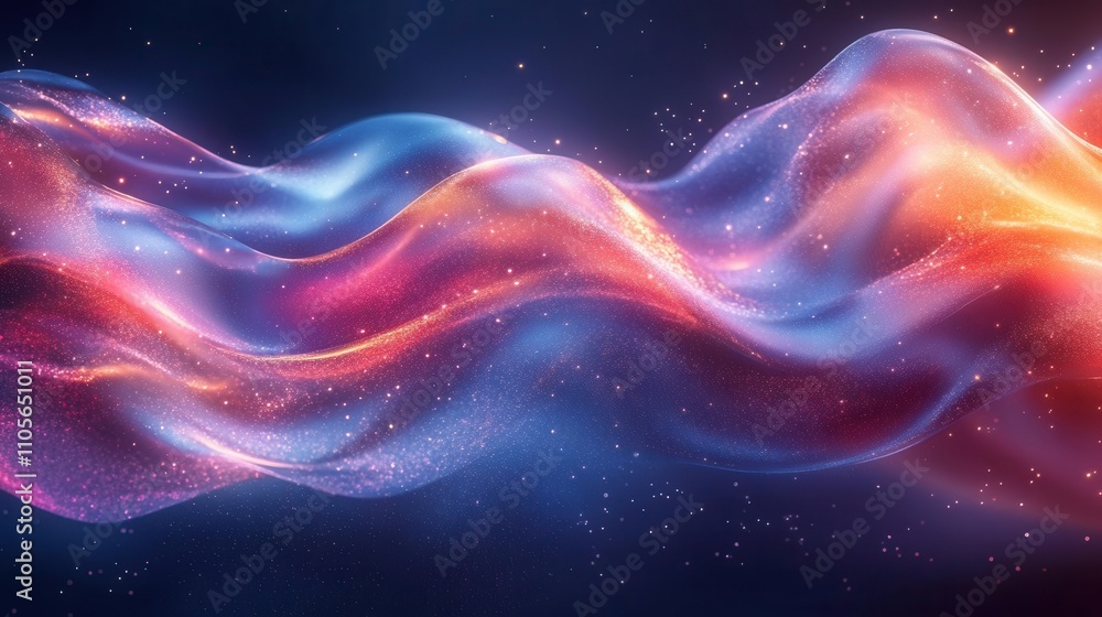 Dynamic ribbon streams with glowing radiant highlights, smooth transitions, and soft textures Dynamic ribbon streams with glowing radiant highlights, smooth transitions, and soft textures