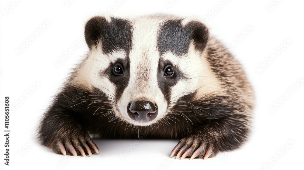 Fototapeta premium Curious Woodland Creature Peeking with Inquisitive Expression