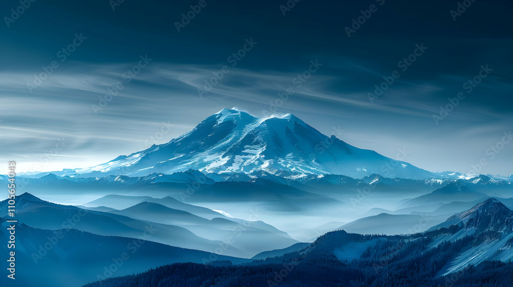 Majestic Mountain Landscape Illustration Majestic Mountain Landscape Illustration