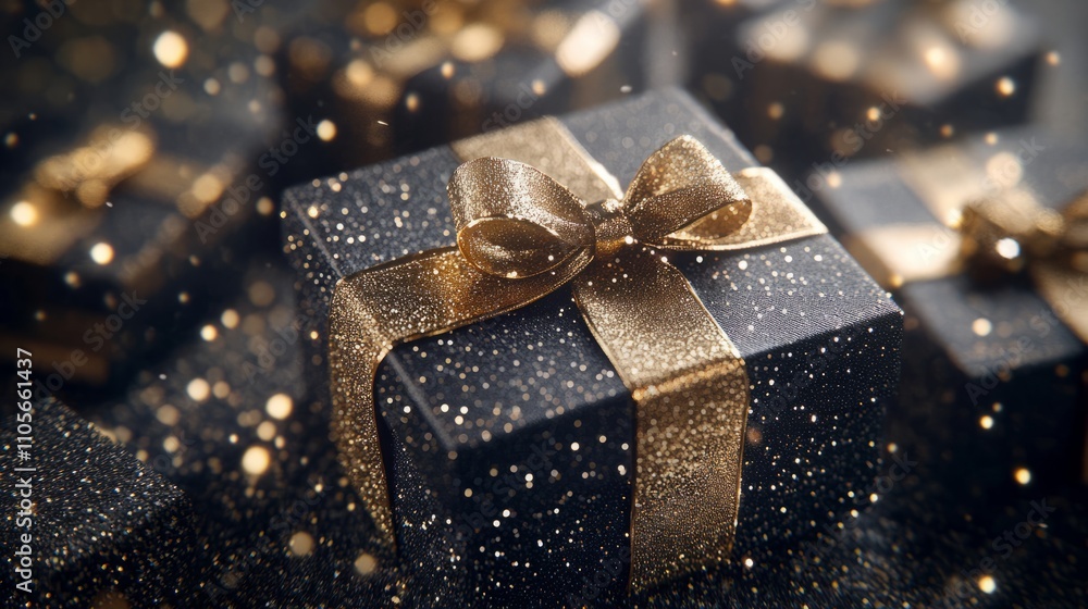 Sparkling gift box with golden ribbon, symbolizing e-gift cards for special occasions. Sparkling gift box with golden ribbon, symbolizing e-gift cards for special occasions.