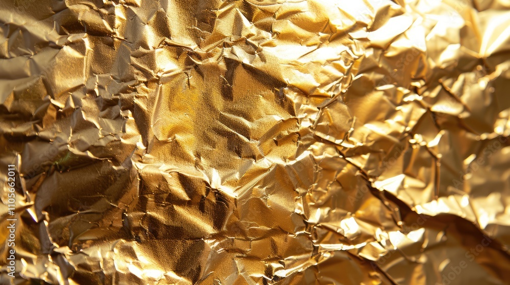 Shiny gold foil with metallic texture on abstract paper. Shiny gold foil with metallic texture on abstract paper.