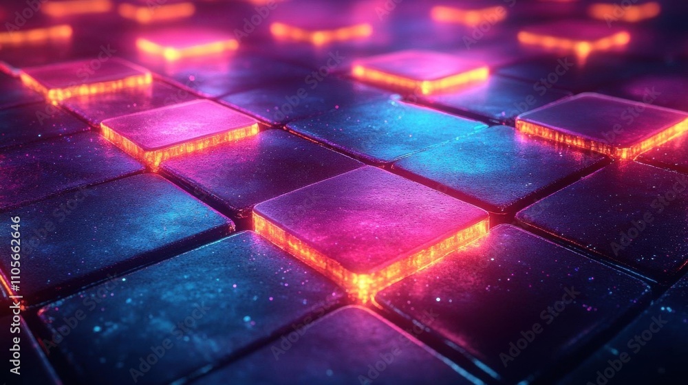 Hightech holographic lattices with glowing neon pathways, reflective finishes, and smooth gradients Hightech holographic lattices with glowing neon pathways, reflective finishes, and smooth gradients