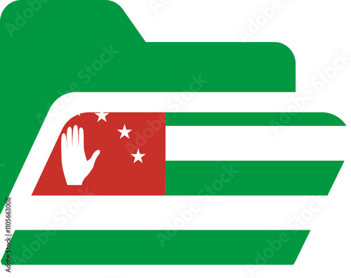 Folder Shape Of Abkhazia Flag