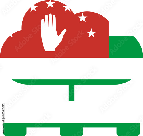 Cloud Server Icon of Abkhazia Flag