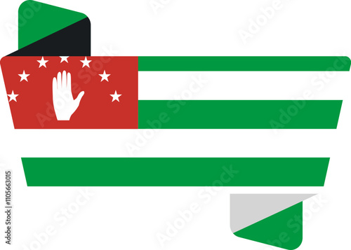 Folded Icon of Abkhazia Flag