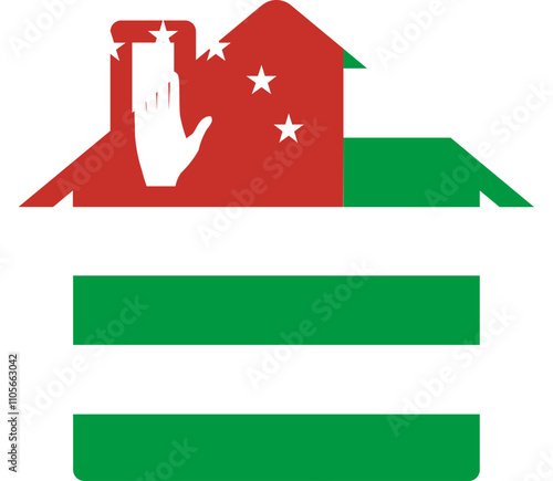 Home Shape Of Icon Abkhazia Flag