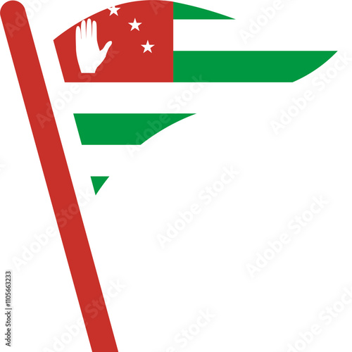 Abkhazia Flag Free Flown Icon