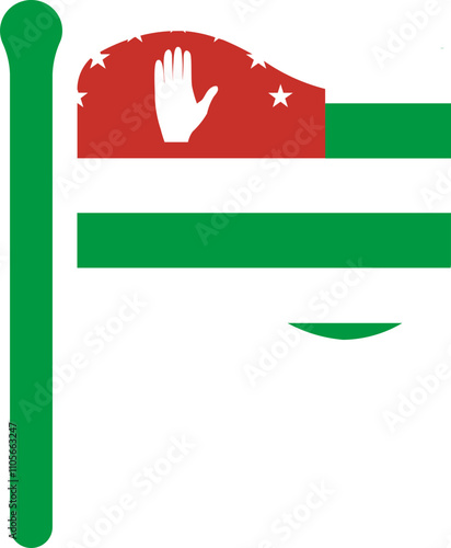 Abkhazia Flag free flown Rounded icon