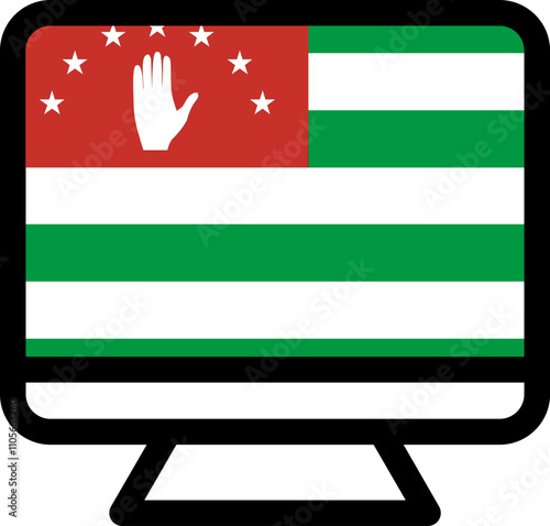 Abkhazia flag icon on Monitor