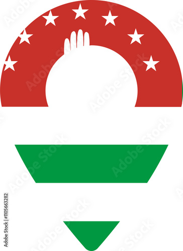 Abkhazia Flag In Pin