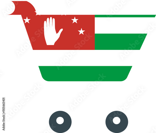 Abkhazia flag on Cart icon