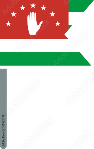 Abkhazia Flag On Crisp Corners