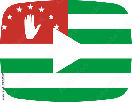Abkhazia Flag on video player icon