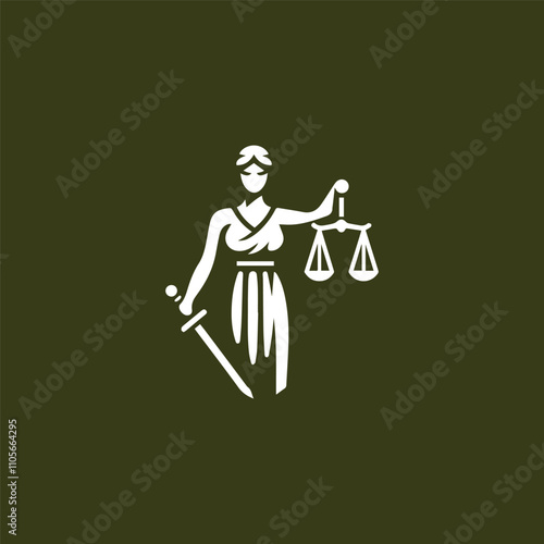 justice goddess logo