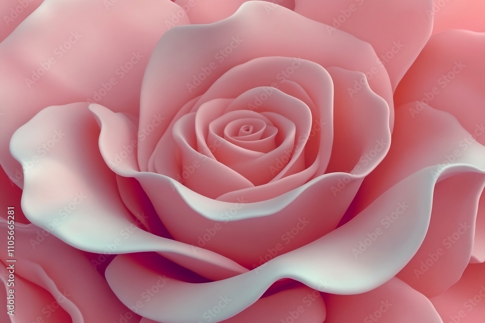 Elegant Soft Pink Rose Flower with Delicate Petals and Dreamy Floral Background Elegant Soft Pink Rose Flower with Delicate Petals and Dreamy Floral Background