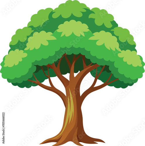 Elegant Green Tree Vector Design