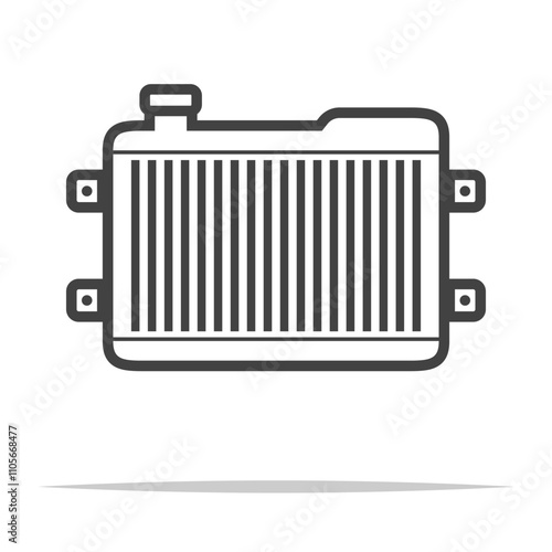 Car radiator outline icon transparent vector isolated