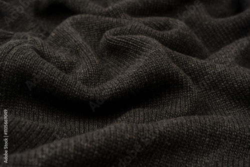 Wallpaper Mural Dark grey sweater texture as a background. Knitted pattern. Torontodigital.ca