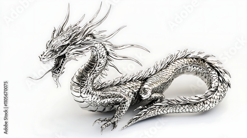 dragon on white