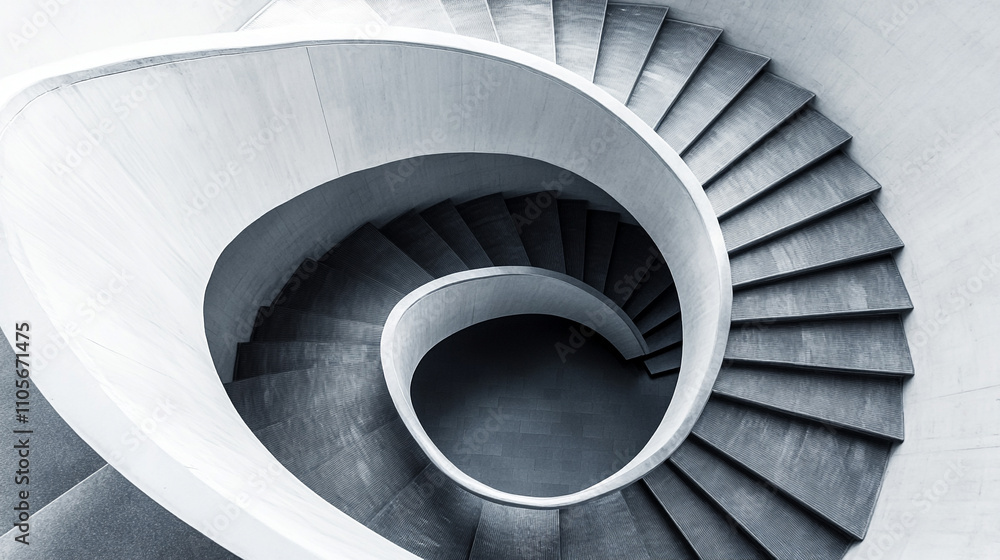 Fototapeta premium A modern building stairs architecture ai generated