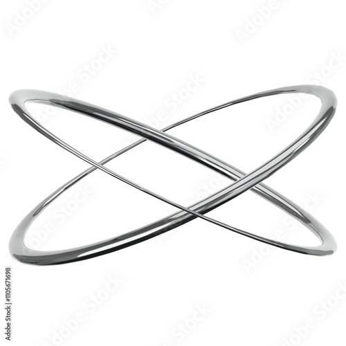 y2k metal chrome abstract 3D Icon Illustration