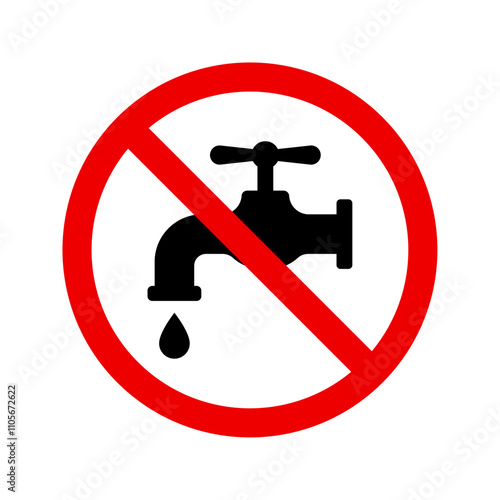 Do not use water sign