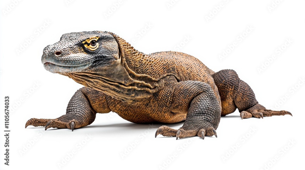 Fototapeta premium Closeup of a Powerful and Fierce Reptilian Predator in its Natural Habitat