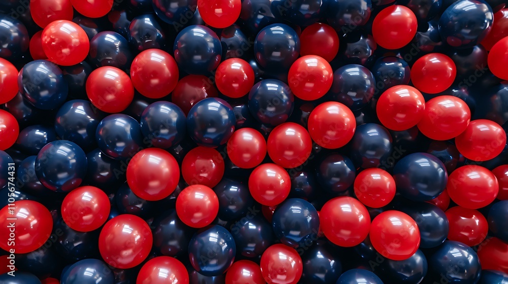 Glad array of red and navy balls in a greeting happy birthday show in the hub Glad array of red and navy balls in a greeting happy birthday show in the hub