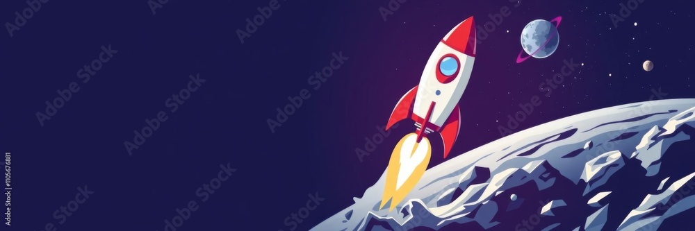 A set of four vibrant space-themed poster designs featuring an astronomer, spaceman, rocket, planets, satellite, and lunar landing in vector illustrations, rocket, spaceman, science A set of four vibrant space-themed poster designs featuring an astronomer, spaceman, rocket, planets, satellite, and lunar landing in vector illustrations, rocket, spaceman, science
