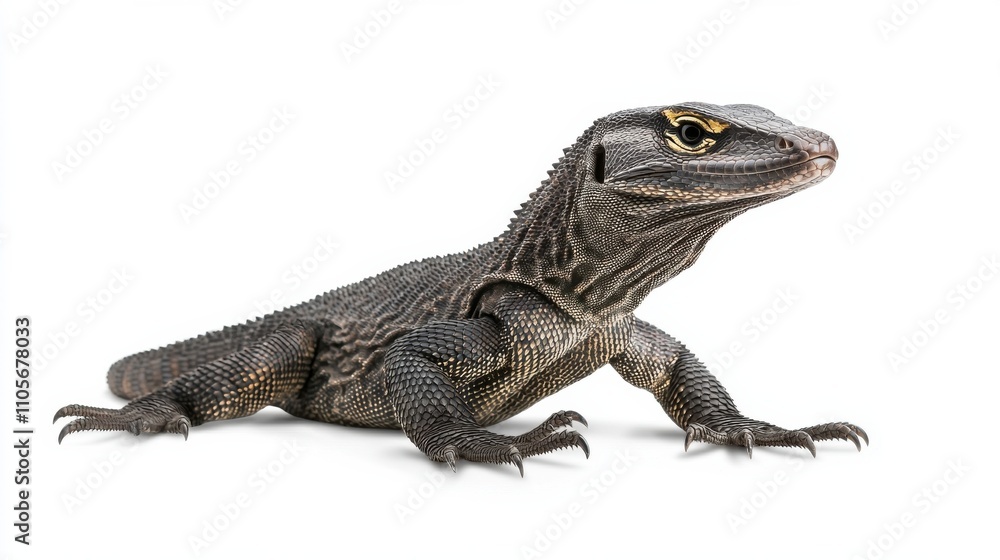 Obraz premium Close up Shot of Patterned Reptile Lizard in Natural Habitat