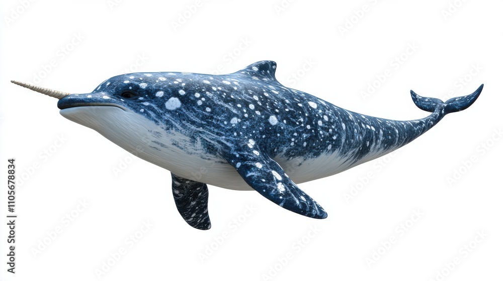 Naklejka premium Spotted Whale Shark Gracefully Swimming in the Ocean Depths