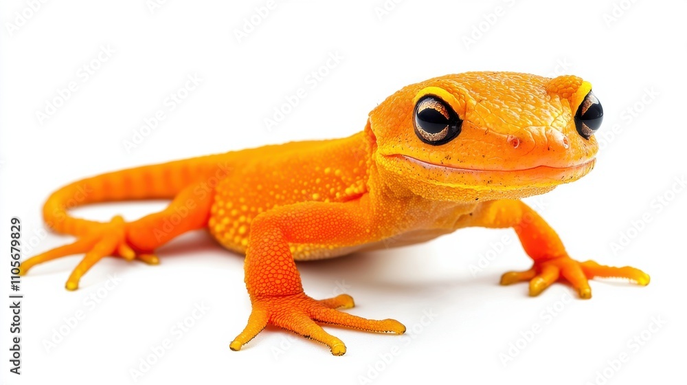 Bright Orange Gecko Lizard Resting on Natural Background Bright Orange Gecko Lizard Resting on Natural Background